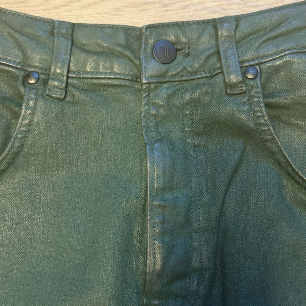 Pilcro Antropoligie Dark Green Coated Pencil Skirt - Picture 7 of 14